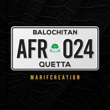 Upper Side Embossed Replica Number Plates For Car - Pack of 2 Marif Creations