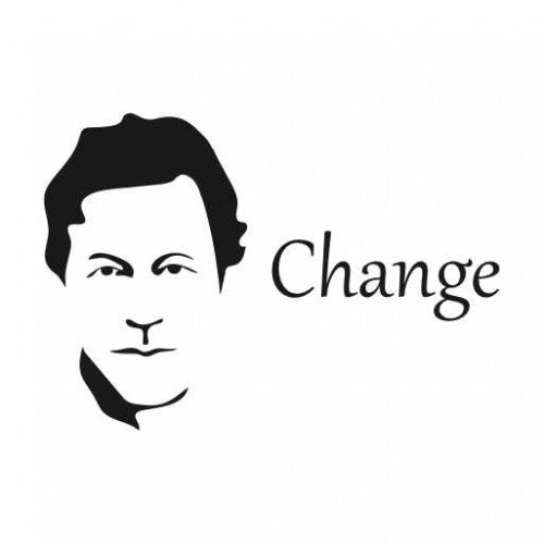 Change – Imran Khan” Bonnet Car Sticker – Bold Vinyl Decal for True Believers