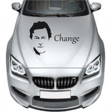 Change – Imran Khan” Bonnet Car Sticker – Bold Vinyl Decal for True Believers