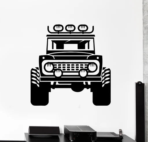 Classic 4x4 Off-Road Vehicle Vinyl Wall Decal | Adventure SUV Wall Art Marif Creation