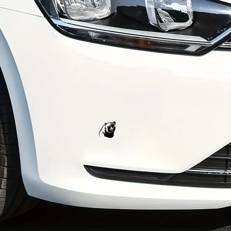 Roaring Bear Head Car Sticker – Unleash the Power Marif Creations