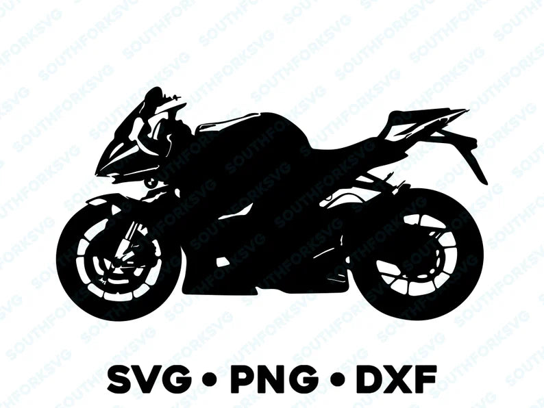 Dynamic Sport Motorcycle Silhouette Vinyl Wall Decal | Modern Motorbike Art Marif Creation