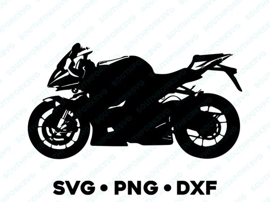 Dynamic Sport Motorcycle Silhouette Vinyl Wall Decal | Modern Motorbike Art Marif Creation