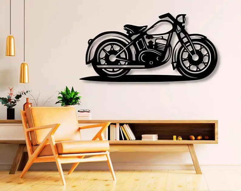 Classic Cruiser Motorcycle Metal Wall Art | Modern Industrial Home Decor (Copy) Marif Creation