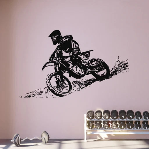 Adrenaline Rush Dirt Bike Rider Wall Decal | Motocross Vinyl Art Marif Creation