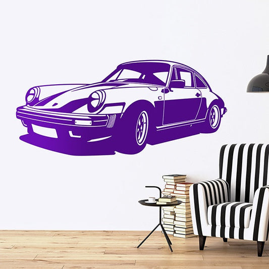 Iconic Porsche 911 Classic Car Wall Decal | Vintage Sports Car Art Marif Creation