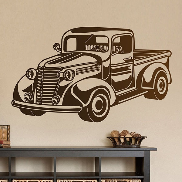 Classic Vintage Pickup Truck Wall Decal | Rustic Farmhouse Home Decor Marif Creation